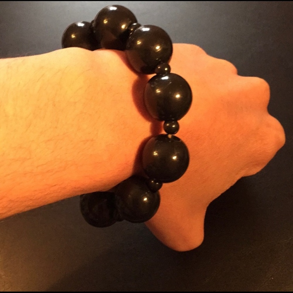 Black marble bracelet
